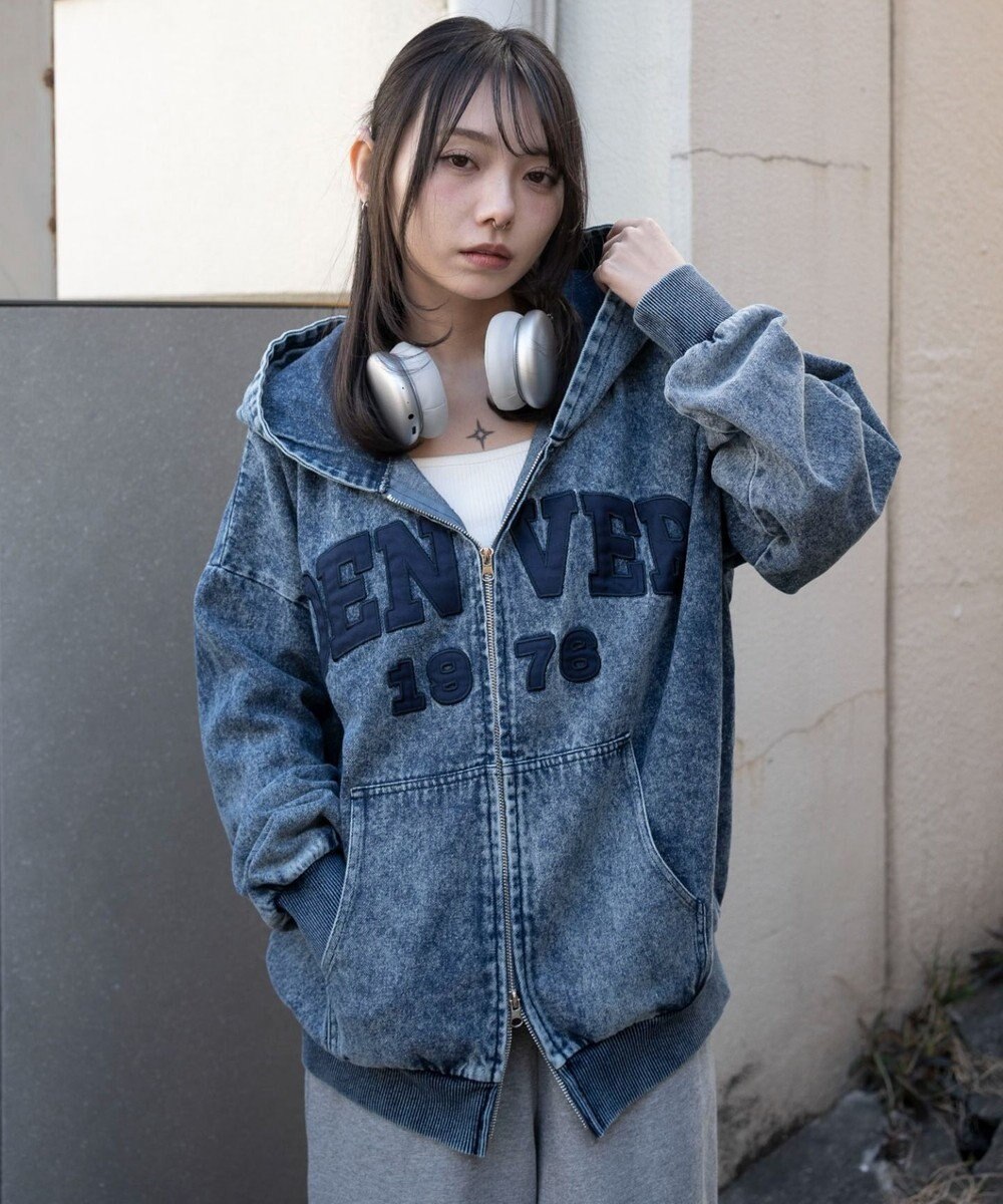 WEGO カレッジロゴBIGZIPパーカー 