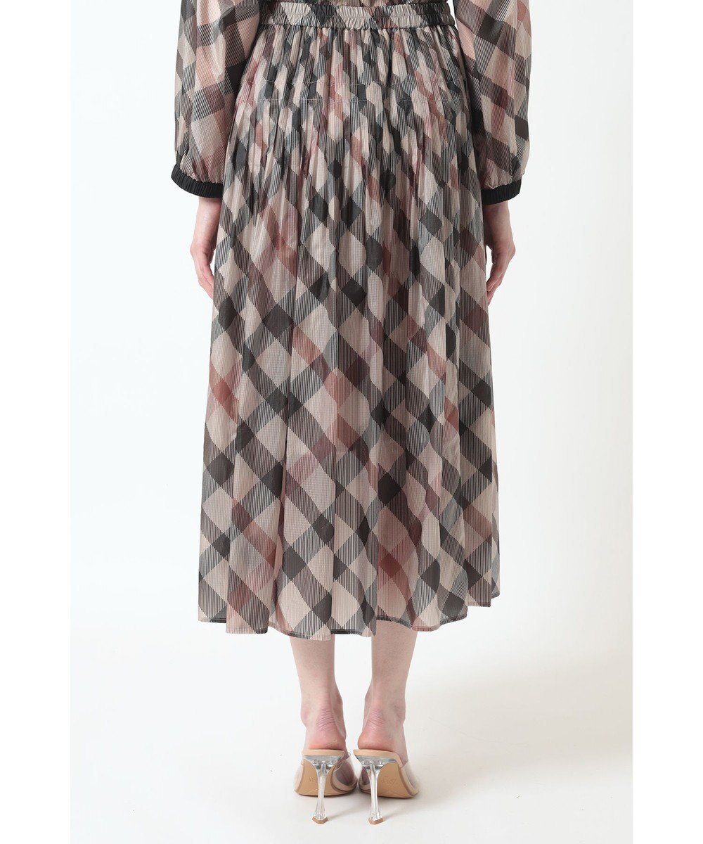 DAKS ハウスチェック シアー リップル スカート 