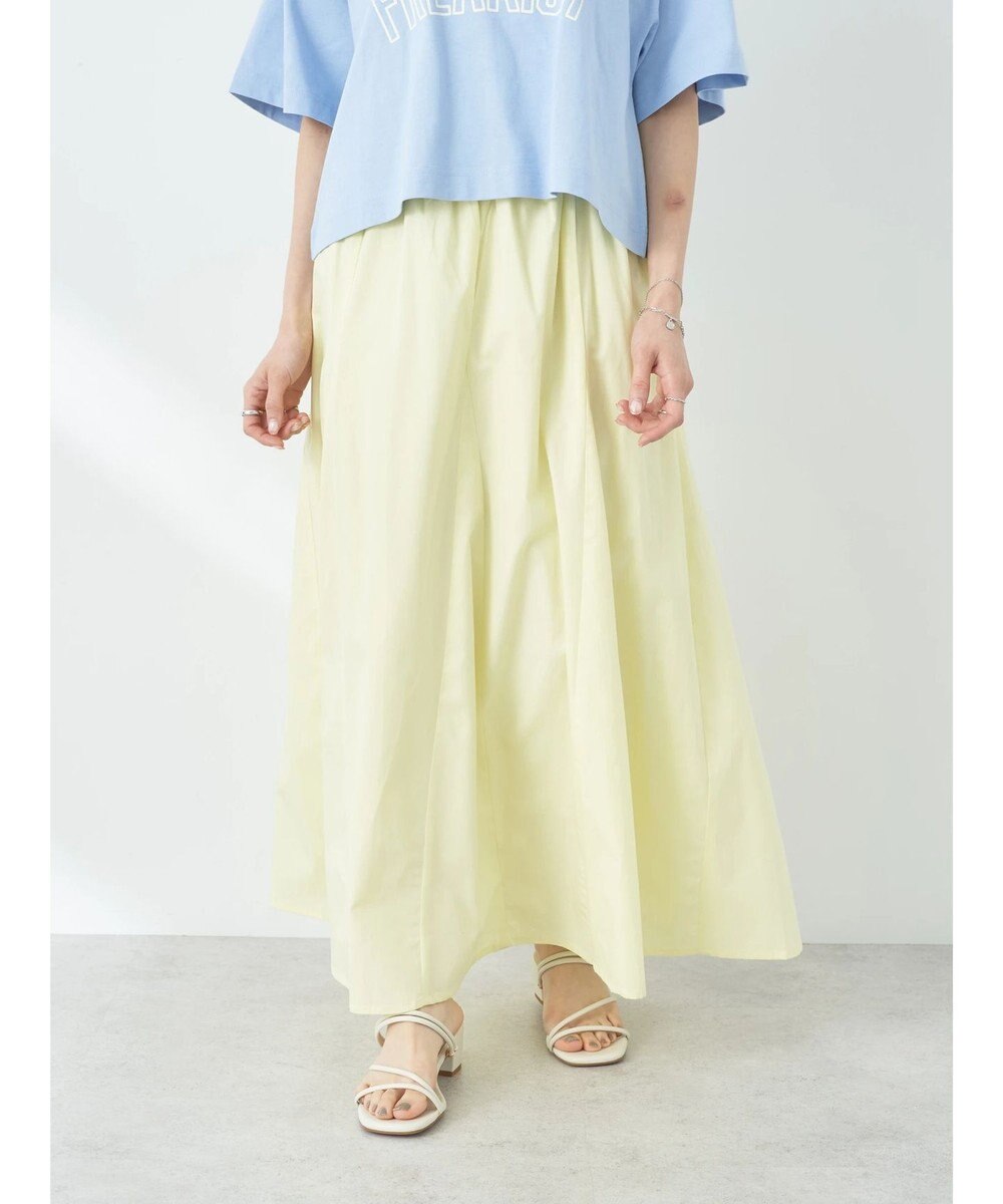 earth music&ecology ポプリンフレアスカート 