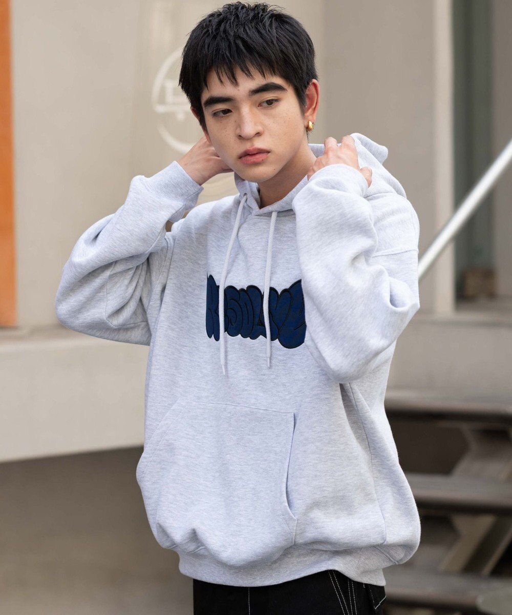 WEGO 【ユニセックス着用ITEM/SMLサイズ展開】グラフィックロゴプルパーカー 