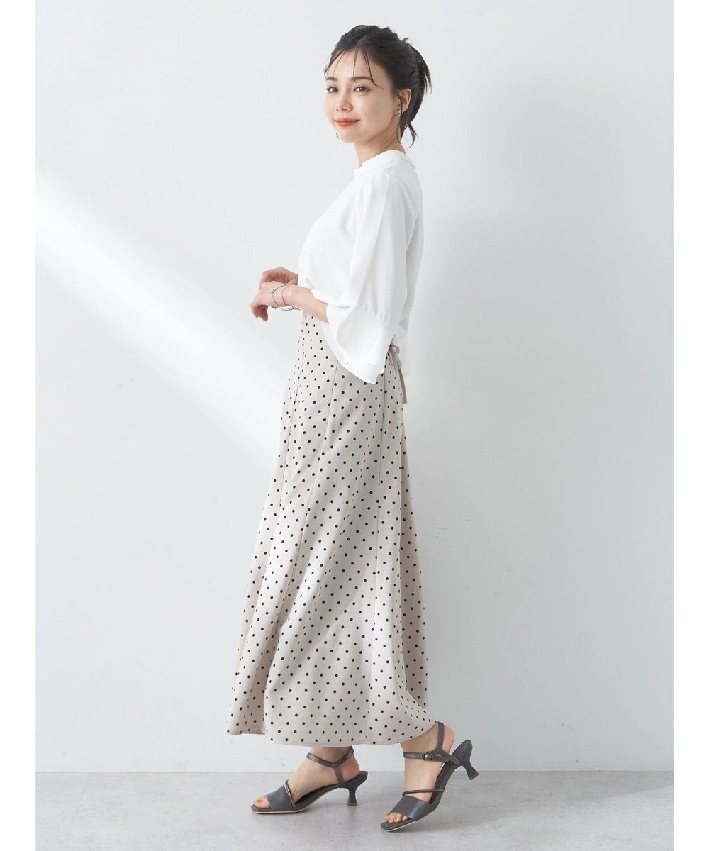 earth music&ecology ラッフル７分袖ブラウス 