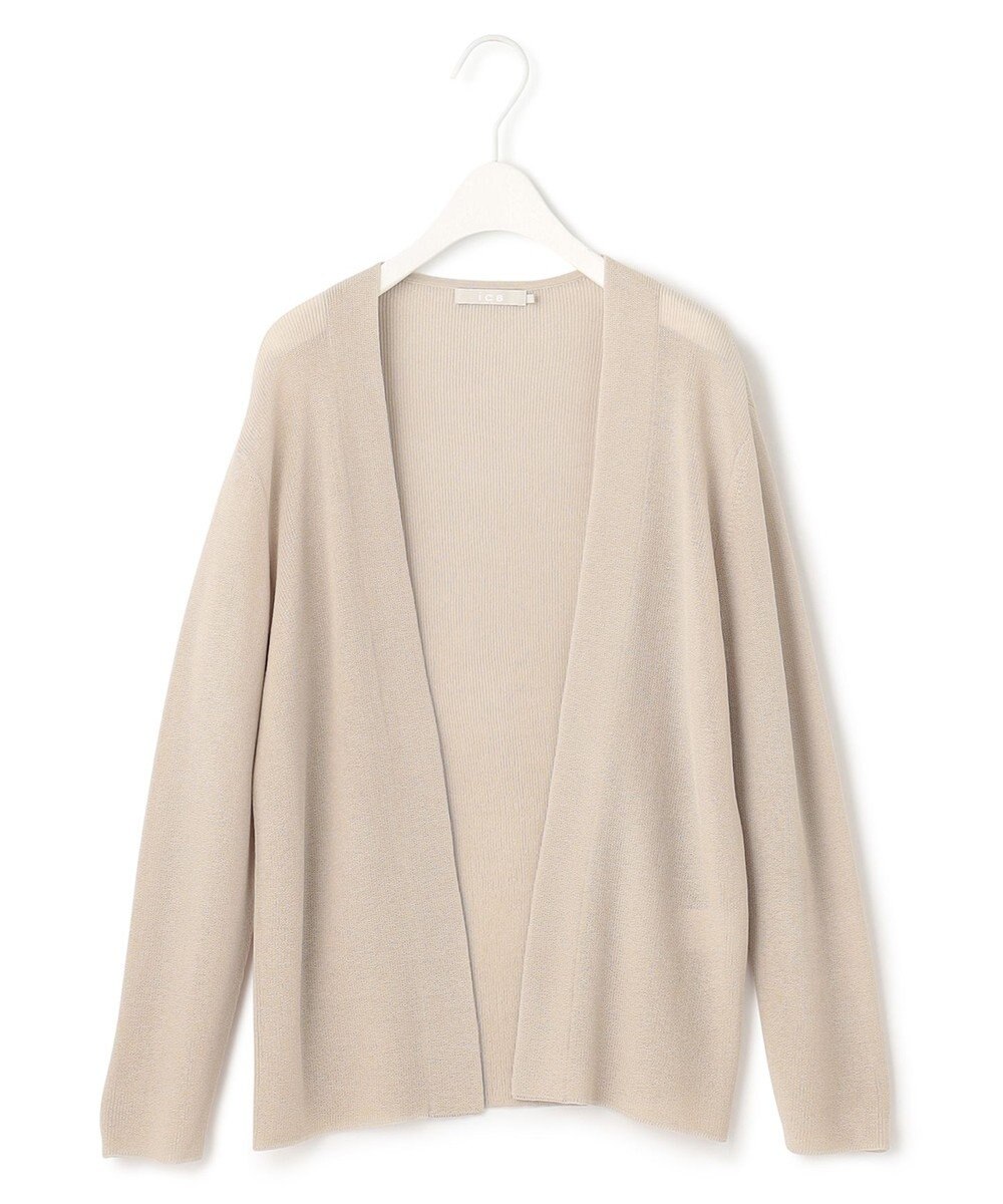 ICB L 【WEB限定カラーあり・洗える】コットンアセテートカーディガン 