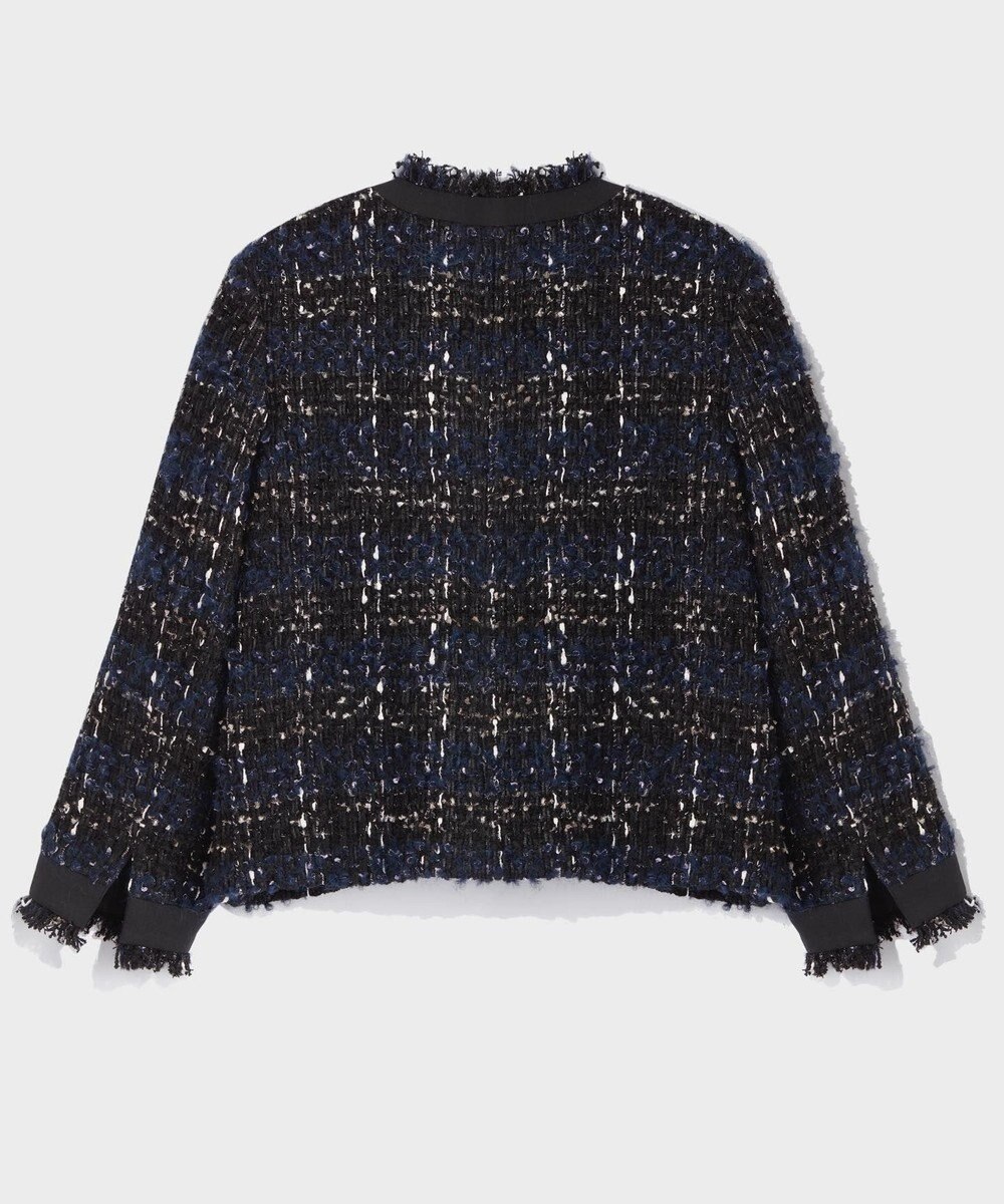 GRACE CONTINENTAL ビジューラインツイードジャケット 