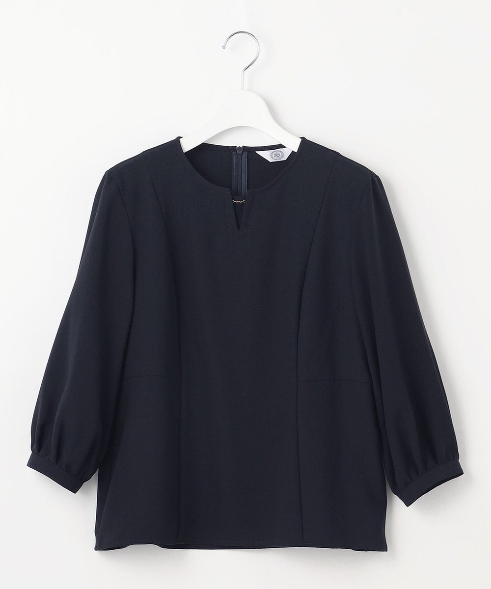 J.PRESS LADIES 【洗える】RELAXIONツイル クルーネック ブラウス 