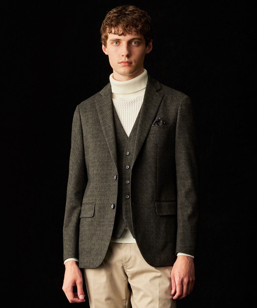 JOSEPH ABBOUD 【ストレッチ/多機能レジャージャケット】ツィーディージャージー ジャケット 