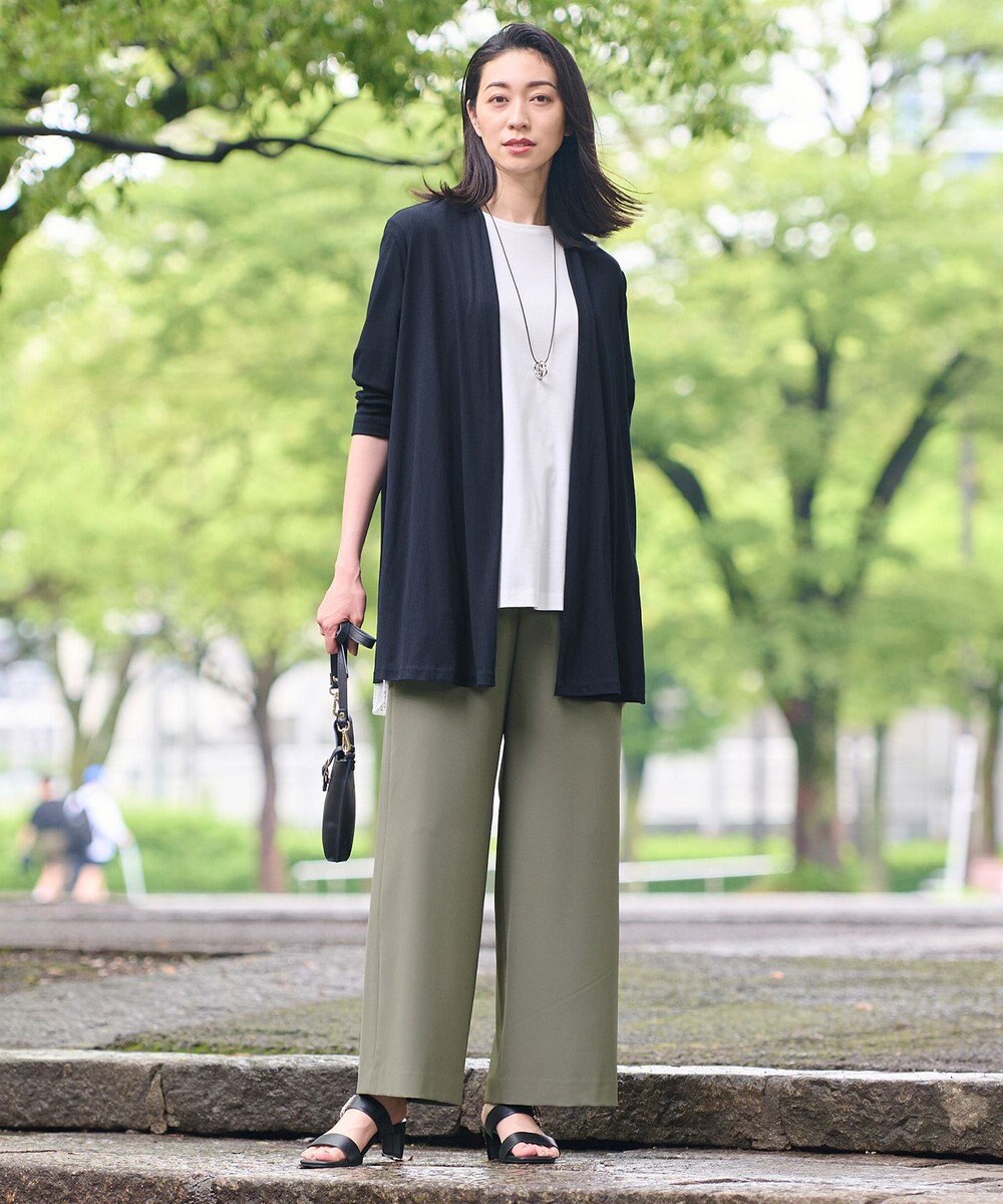 自由区 【WEB限定・洗える・XSサイズあり】レースコンビ カットソー 