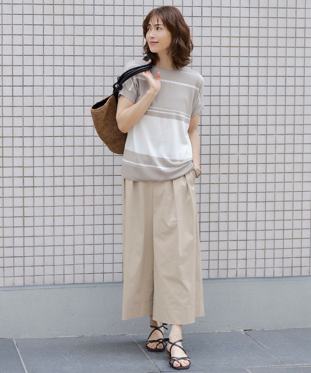 自由区 L 【カタログ掲載・洗える】タックガウチョ パンツ 