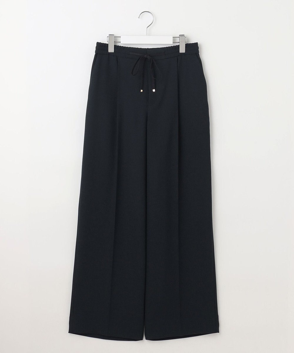 自由区 【洗える】ツイステッドダブルクロスワイドストレート パンツ 