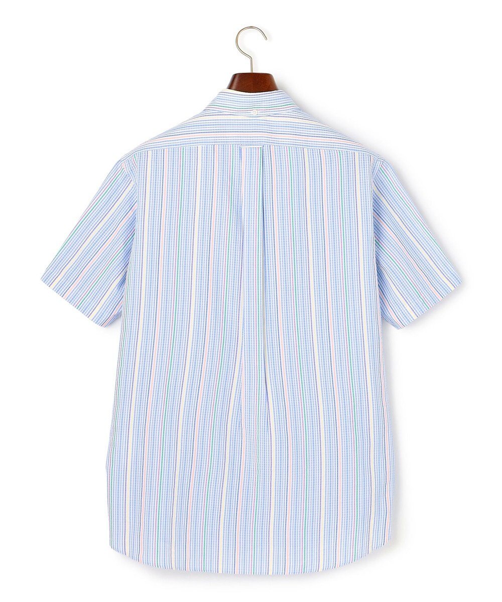 J.PRESS MEN 【KING SIZE 】【吸水速乾 / 接触冷感 / 高通気性】Aero Weave クールマックスサッカー ストライプ シャツ / B.D. 