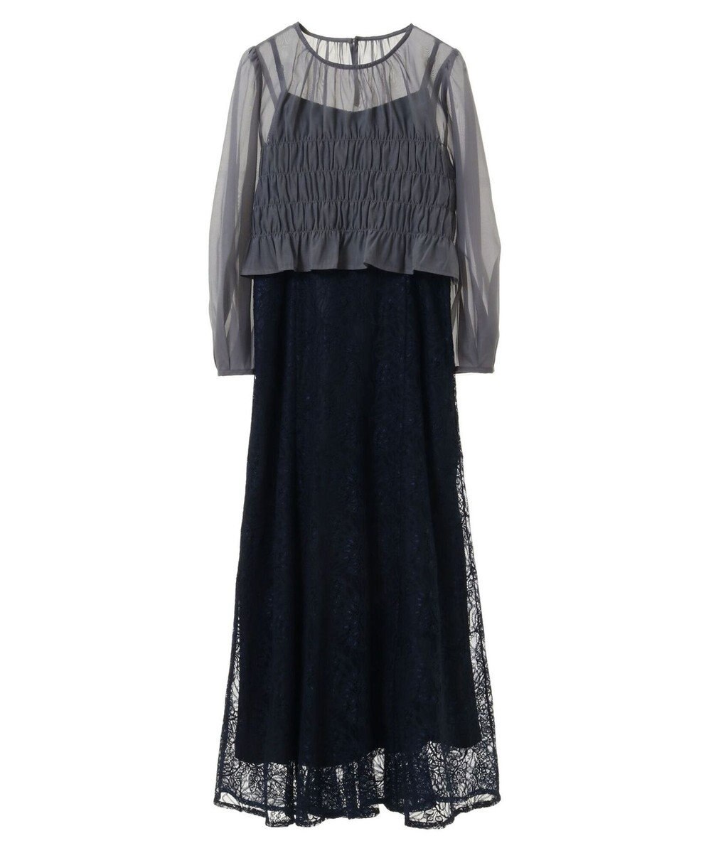 earth music&ecology ＳＥＴ２点　シースルーブラウス付きキャミワンピース 