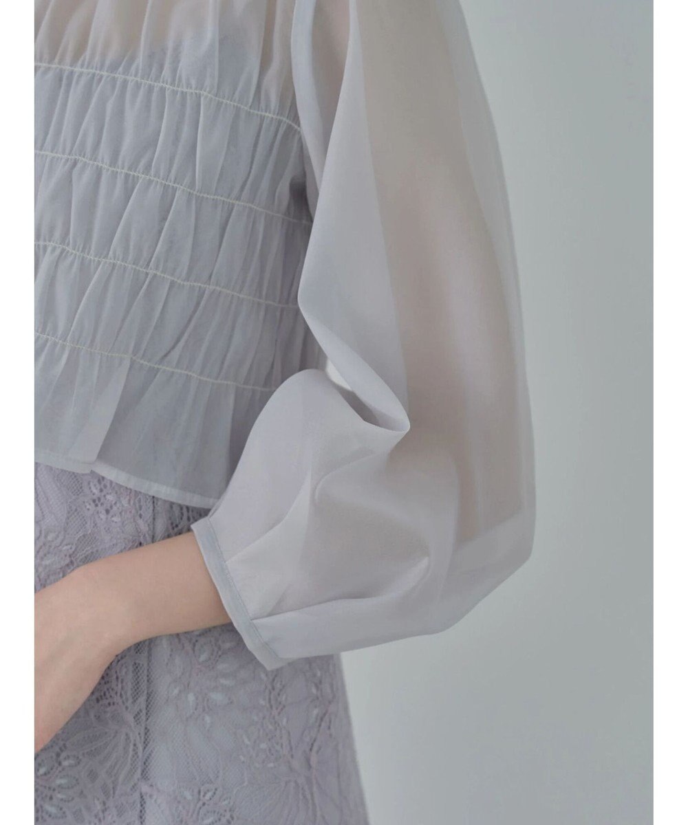 earth music&ecology ＳＥＴ２点　シースルーブラウス付きキャミワンピース 