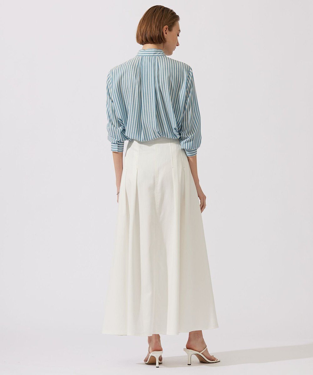 ICB L 【洗える】PlaX コットンソフトデニムスカート 