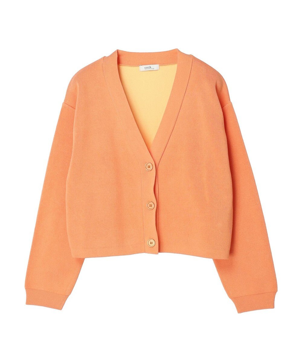 earth music&ecology バイカラースポンディッシュカーディガン 