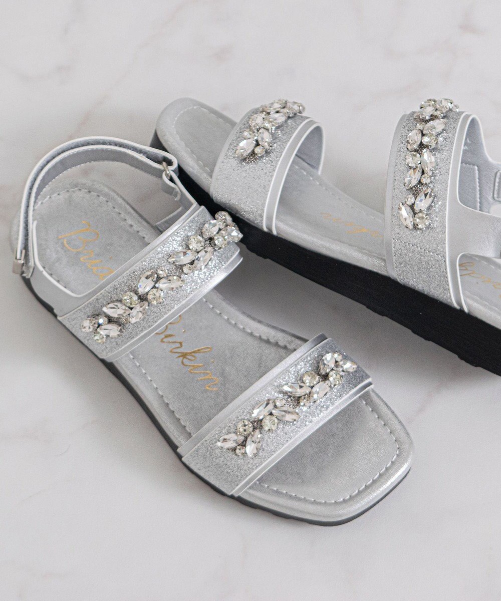Bridget Birkin 【Bridget Birkin】ダブルベルトビジューサンダル 