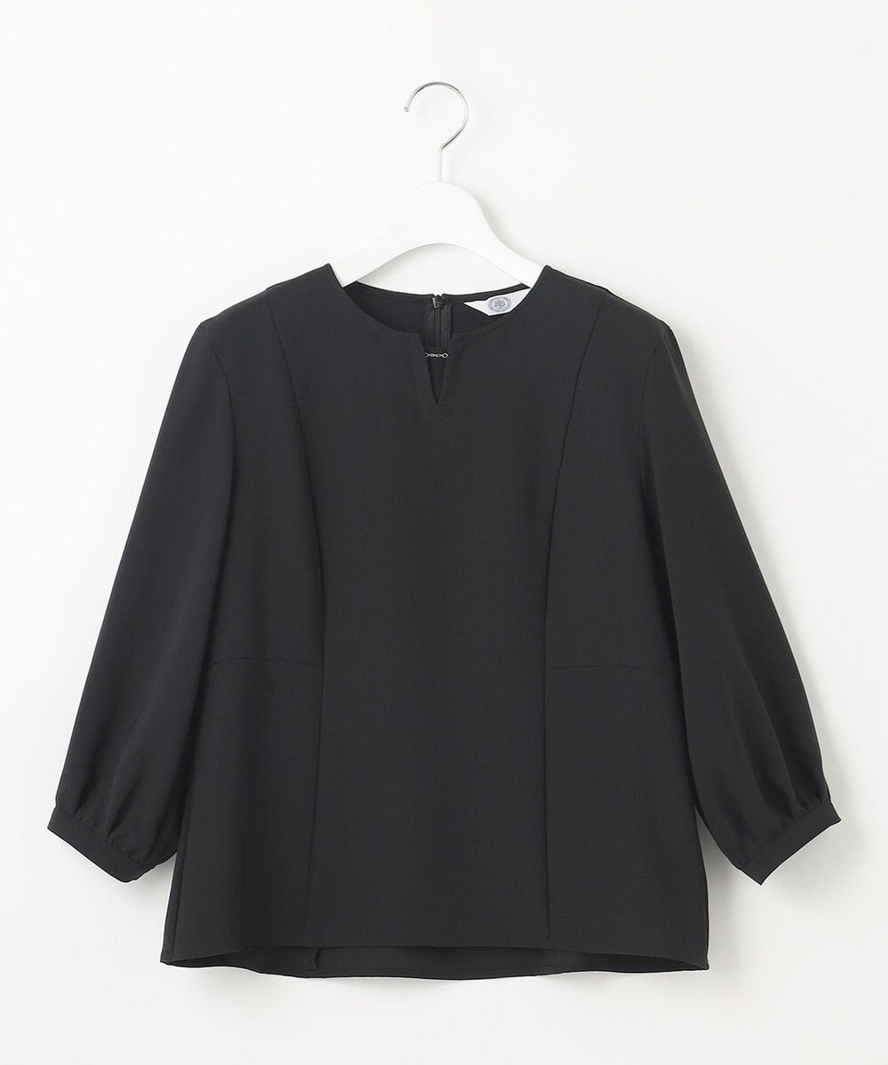 J.PRESS LADIES 【洗える】RELAXIONツイル クルーネック ブラウス 