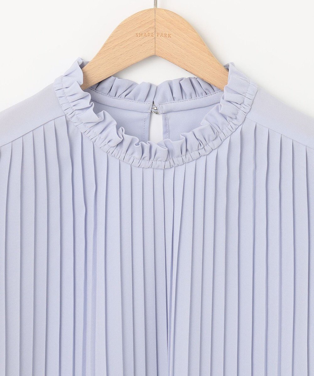 SHARE PARK LADIES プリーツジョーゼットブラウス 
