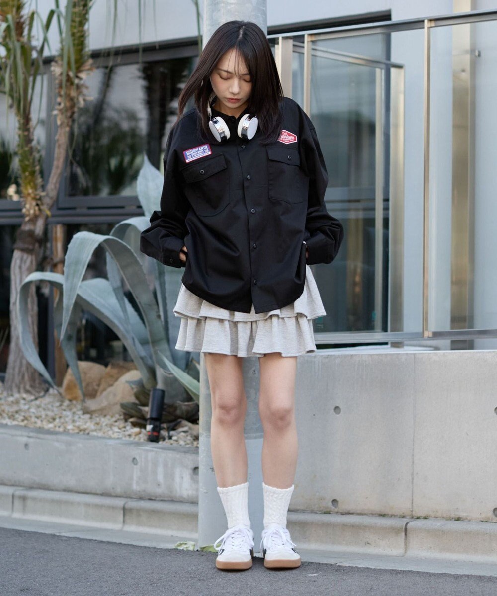 WEGO 【ユニセックス着用ITEM】ワッペンワークシャツ（LS） 