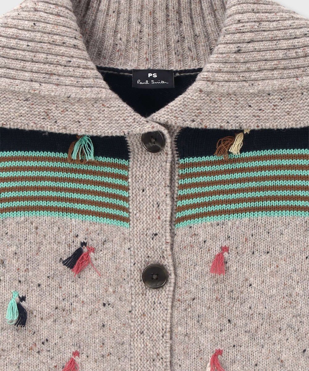 Paul Smith タッセルジャカード カーディガン 