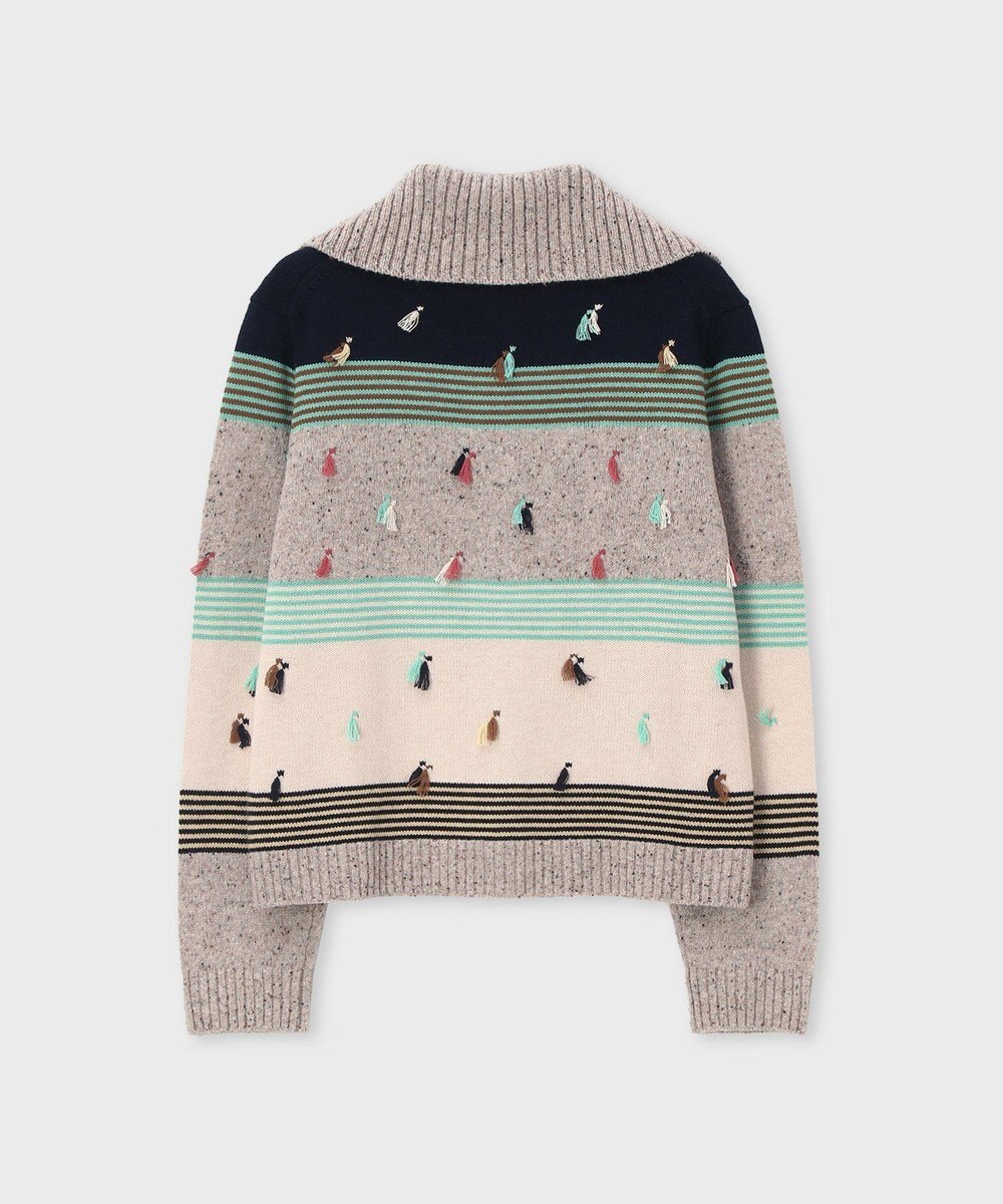 Paul Smith タッセルジャカード カーディガン 