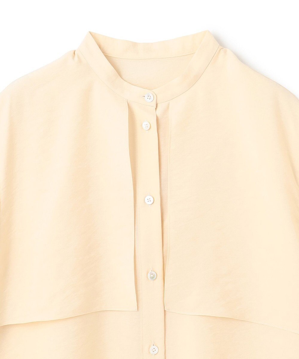 UNFILO シアーサテン ヨークブラウス 