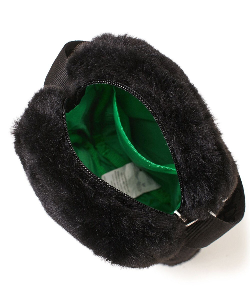 LeSportsac FUR MINI PHONE CROSSBODY/ブラックフラッフィーファー 