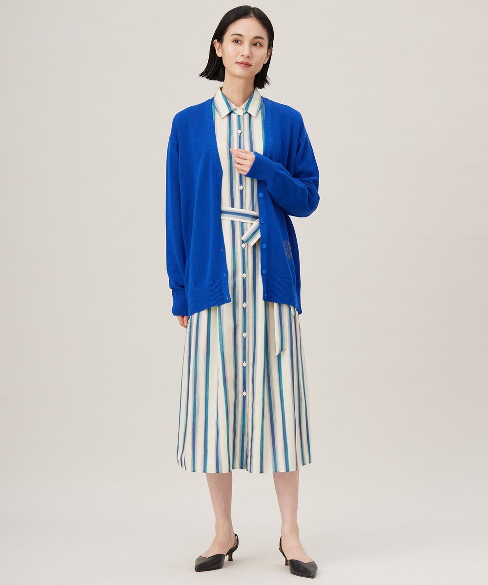 自由区 S 【カタログ掲載・洗える】ストライププリント ワンピース 