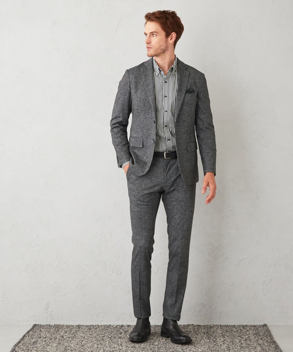 JOSEPH ABBOUD 【キングサイズ・ストレッチ】フランネルジャージ ジャケット 