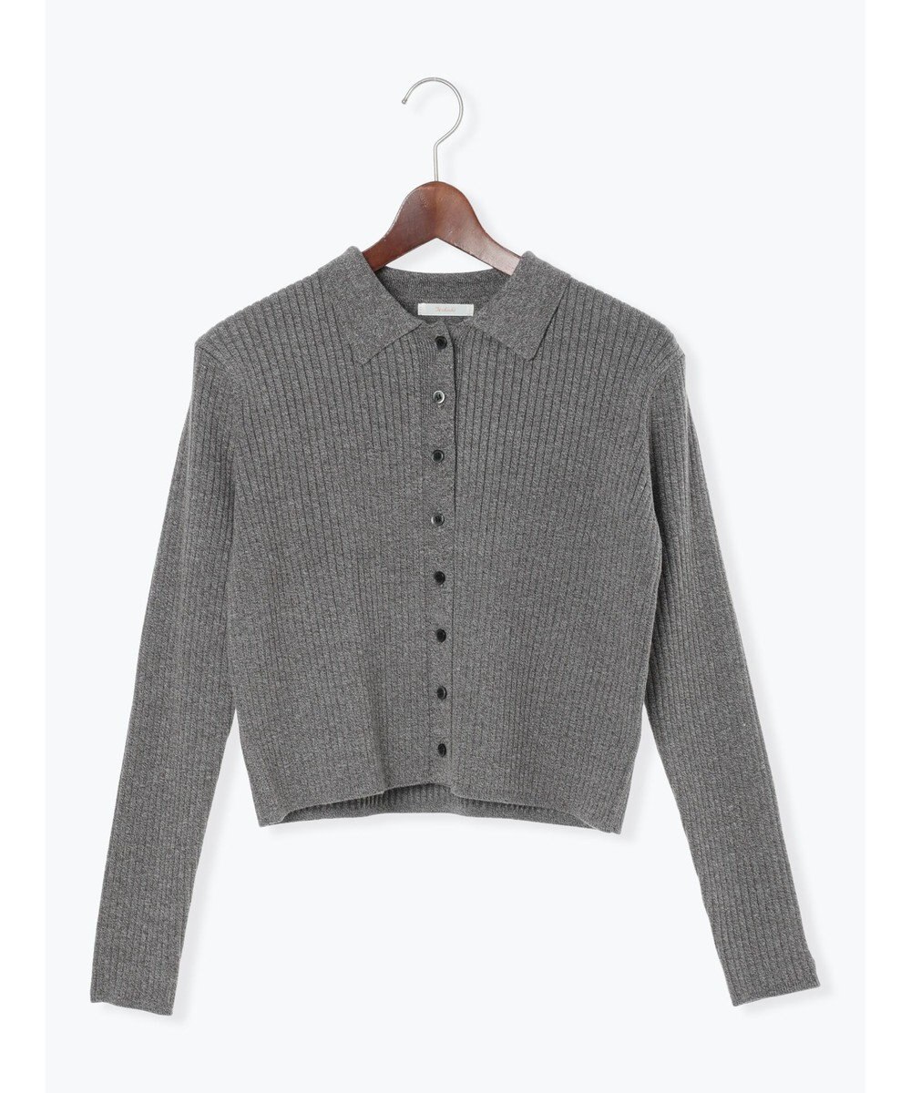 Te chichi ポロカラークロップトカーディガン 