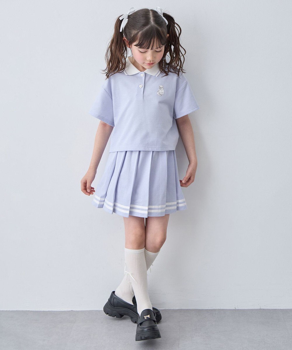 ANY KIDS 【洗濯機可能/吸汗速乾】ドライタッチ ショート丈ポロシャツ 