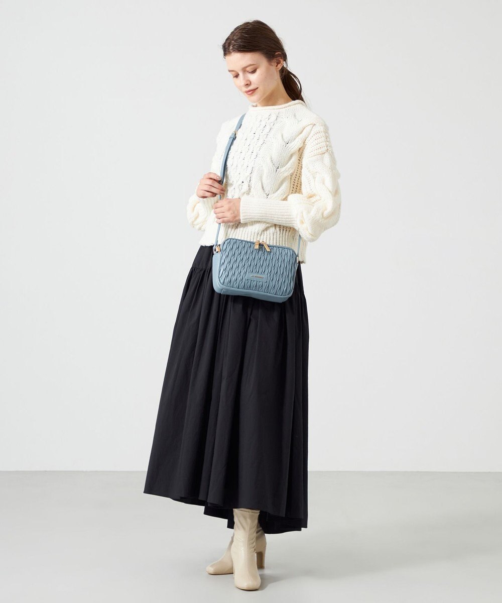 LA BAGAGERIE ランダムプリーツショルダーバッグ 