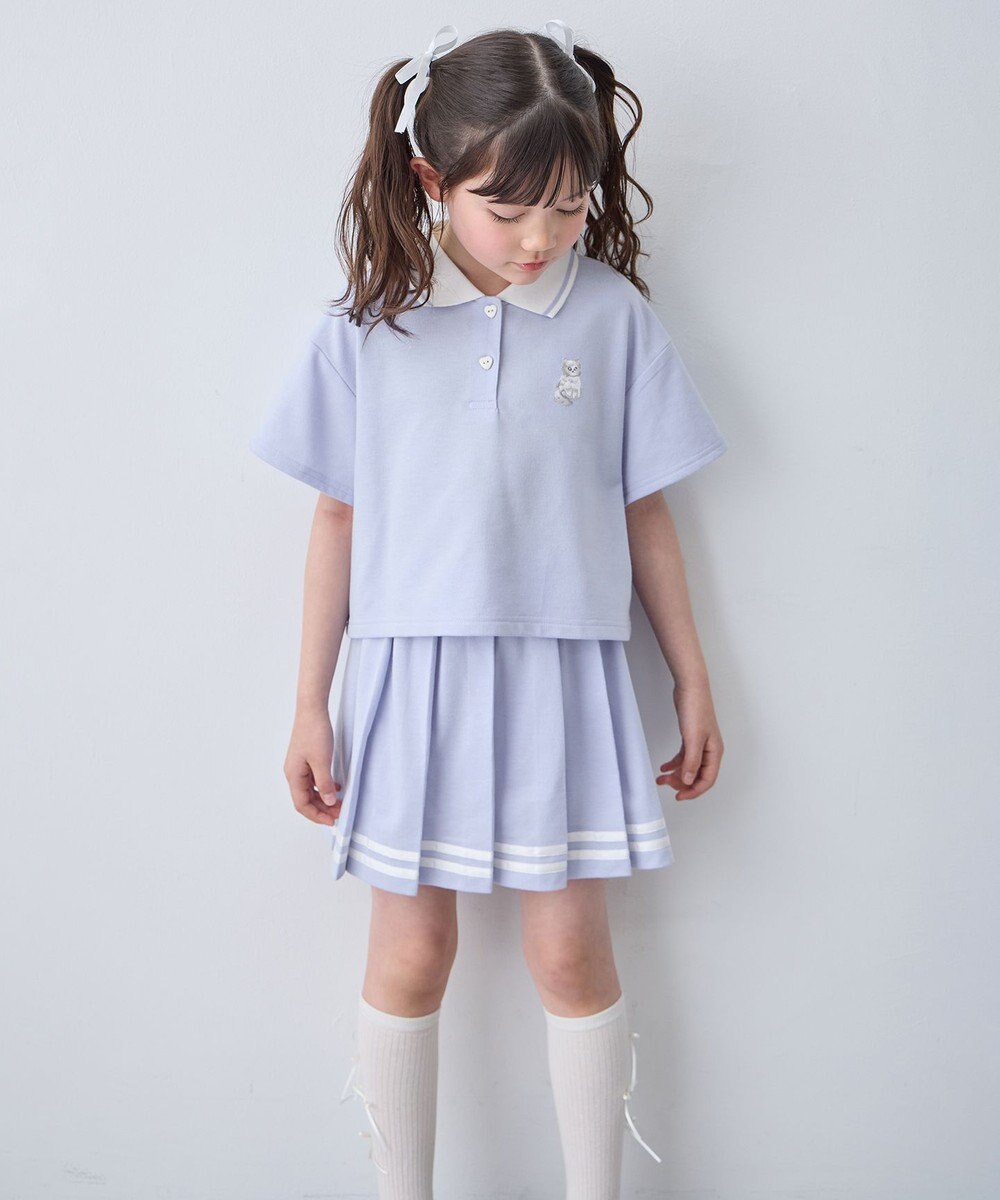 ANY KIDS 【洗濯機可能/吸汗速乾】ドライタッチ ショート丈ポロシャツ 