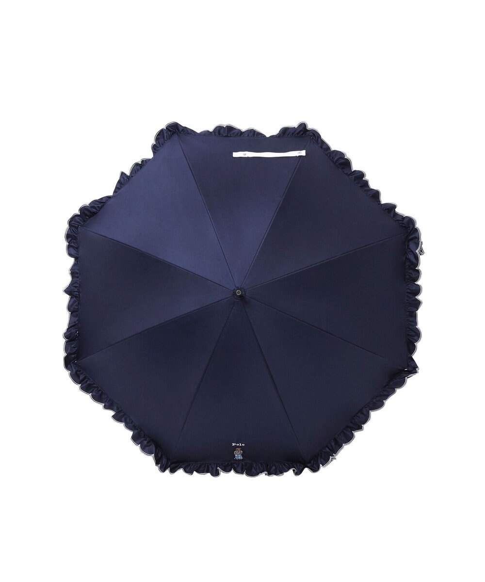 MOONBAT 【WEB限定】POLO RALPH LAUREN（ポロ ラルフローレン）晴雨兼用日傘 長傘 ワンポイントベア刺繍 フリル 一級遮光 遮熱 UV 
