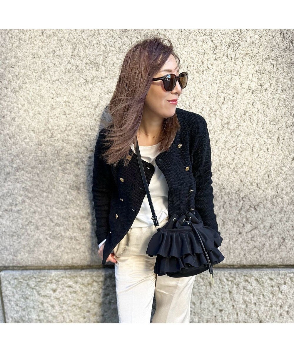 LA BAGAGERIE 【インスタグラマー chiyoさん×LA BAGAGERIE】フリルバケットバッグ 