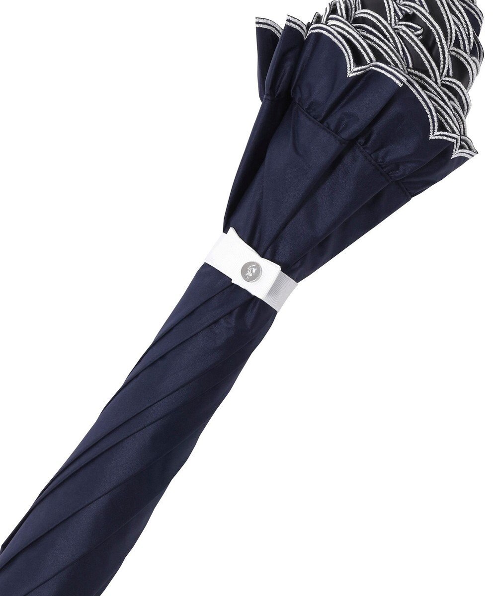 MOONBAT 【WEB限定】POLO RALPH LAUREN（ポロ ラルフローレン）晴雨兼用日傘 長傘 ワンポイントベア刺繍 フリル 一級遮光 遮熱 UV 