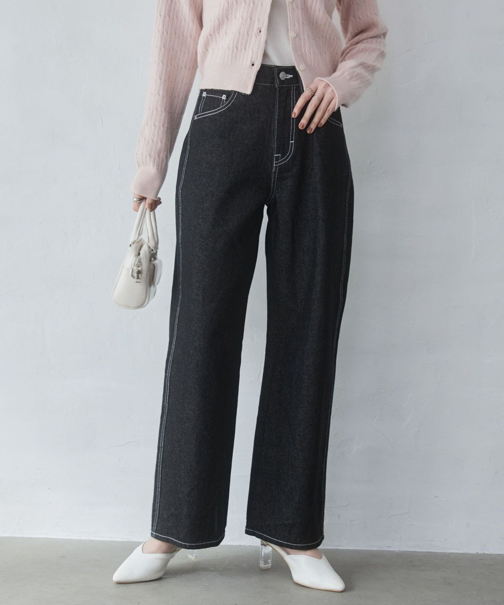 WEGO 【XS～Lサイズ展開/美脚】ストレートデニムパンツ 