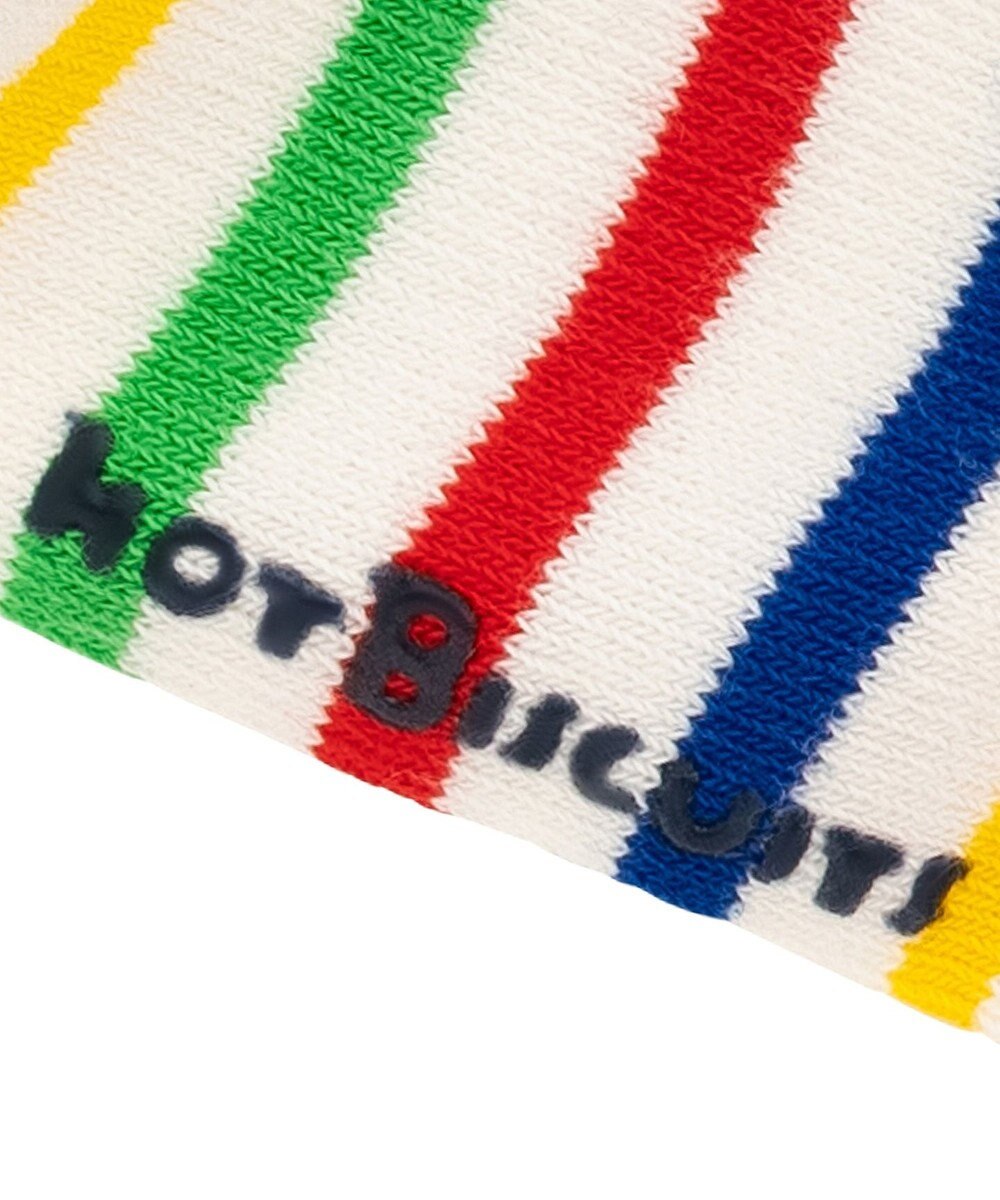 MIKI HOUSE HOT BISCUITS 【9-17cm】 かかと顔　ボーダーソックス 