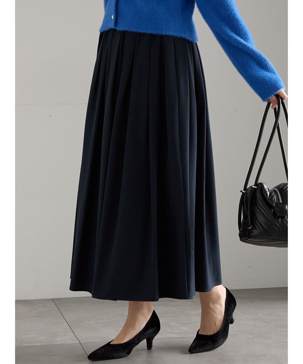 Te chichi フラッフィーツイルタックフレアスカート 