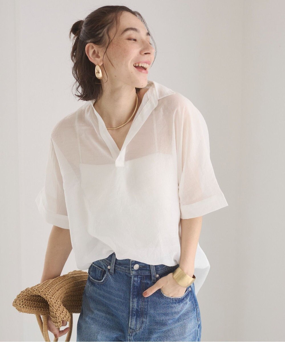 WEGO 【ANGIE VINTAGE】スキッパーシアーシャツ 