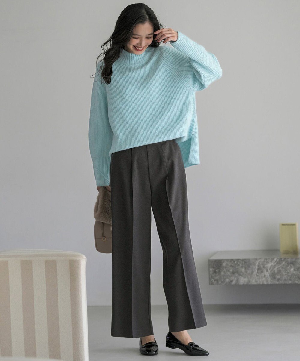 ANY SIS S センタープレスメランジ パンツ 