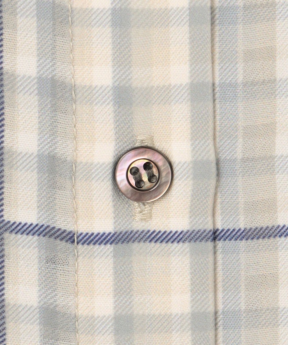 組曲 L 【洗える】シアーチェック ブラウス 