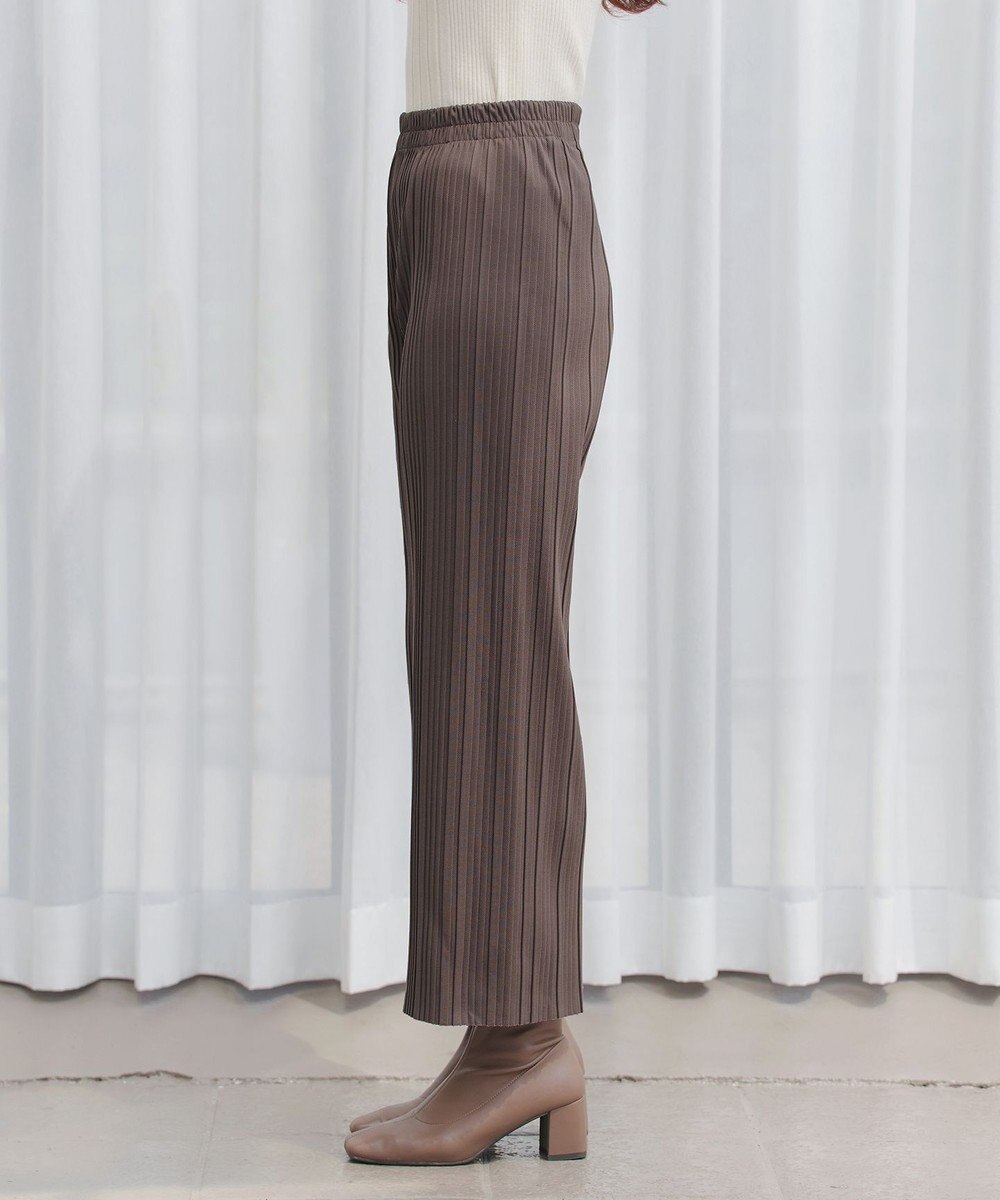 Tiaclasse 裏起毛ボックスプリーツパンツ 