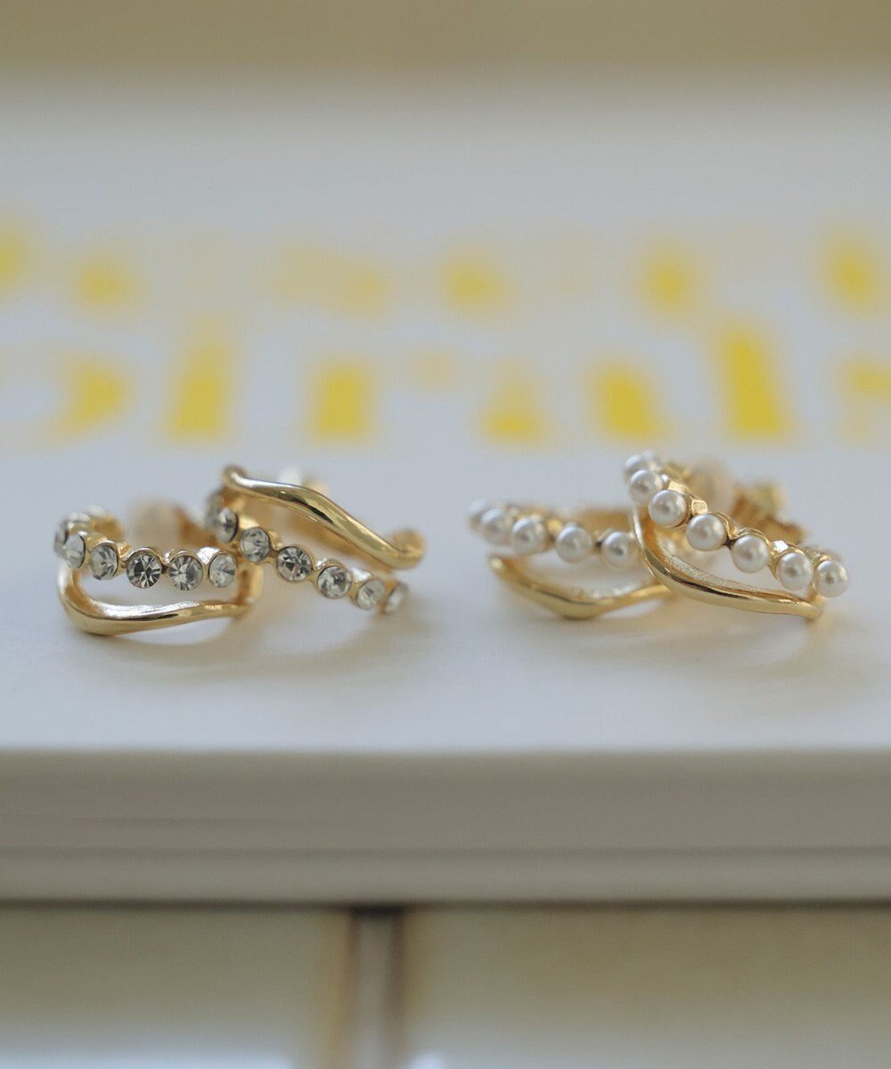 ANY SIS 2連フープ イヤリング 