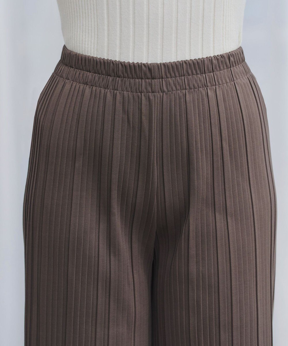 Tiaclasse 裏起毛ボックスプリーツパンツ 