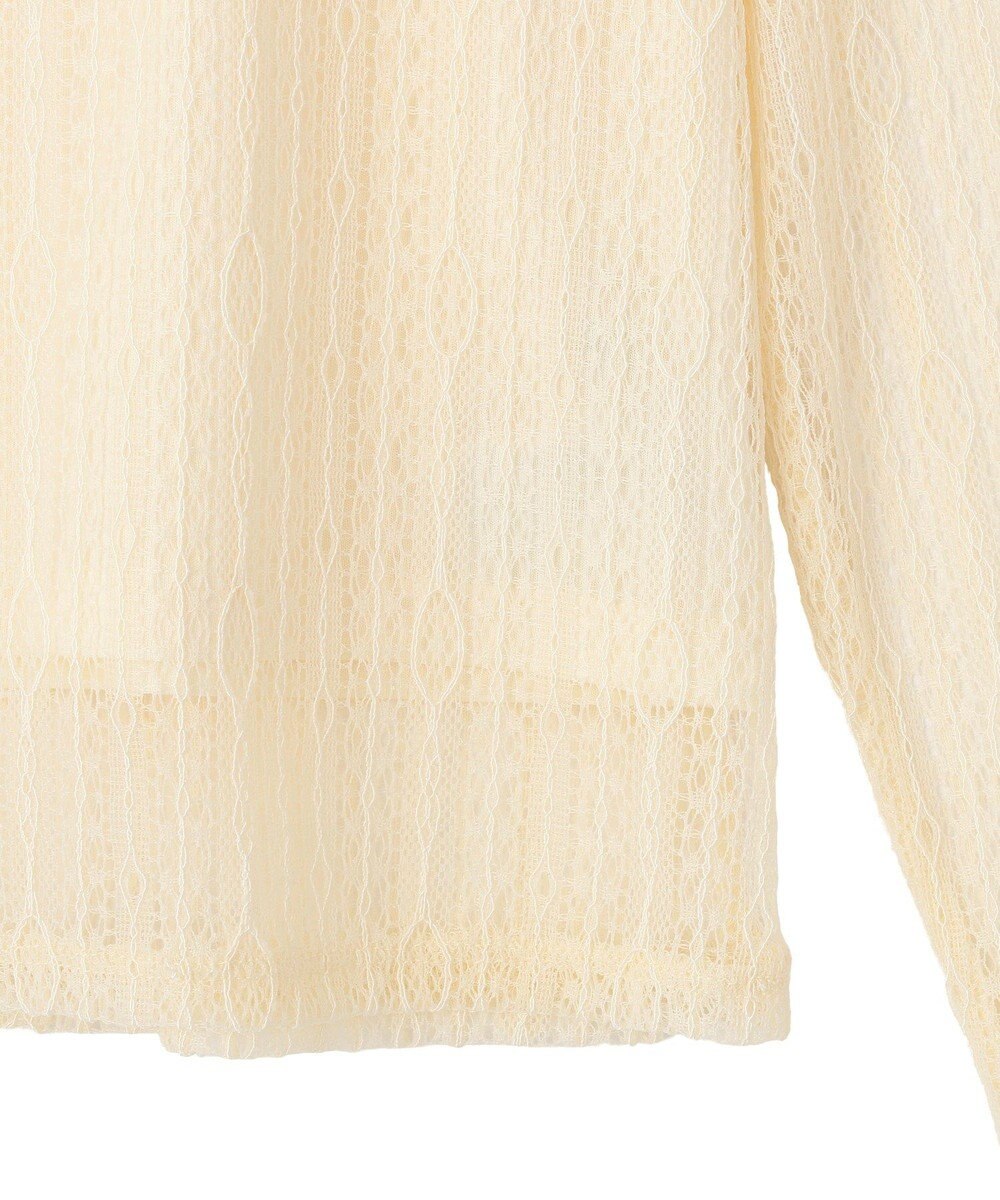 earth music&ecology レースドッキングボートネックプルオーバー 