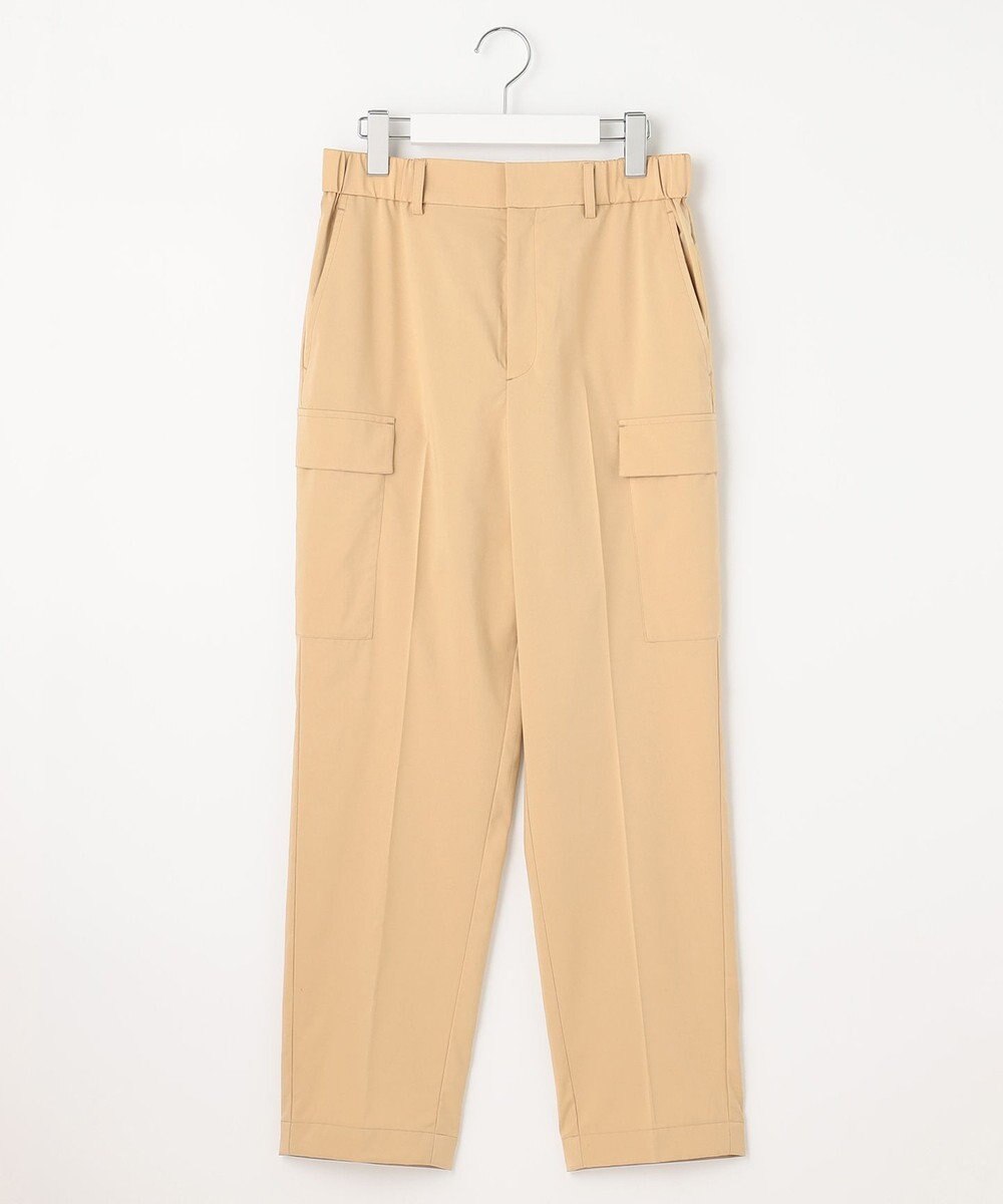 自由区 【洗える】撥水シルキーポプリン カーゴパンツ 