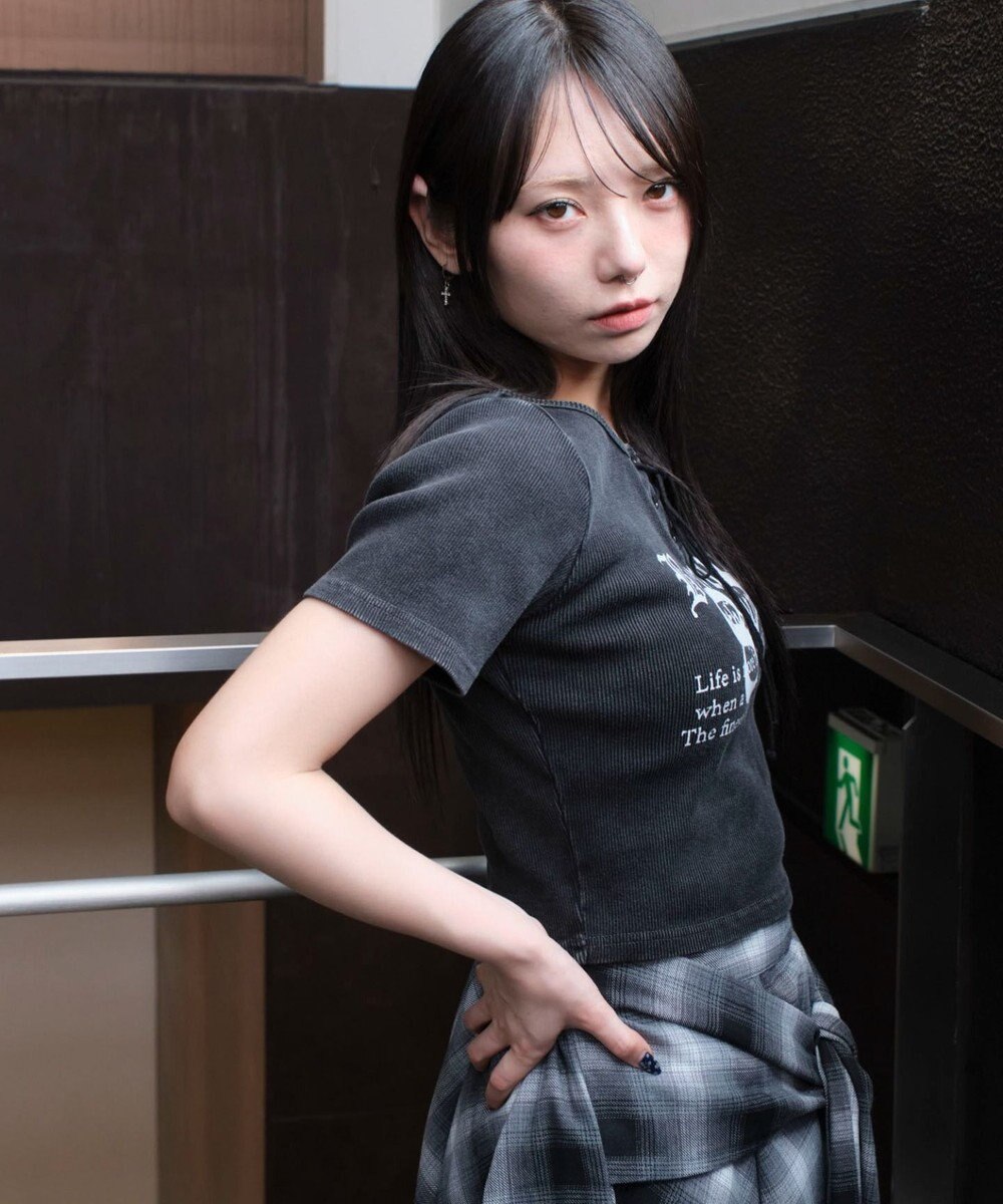 WEGO グラフィックレースアップちびT 