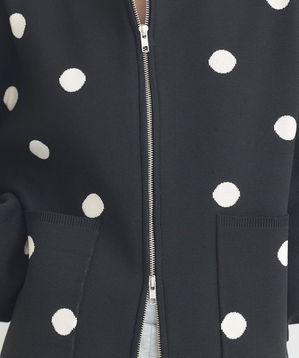 earth music&ecology 【予約】ダブルジップドットカーディガン 