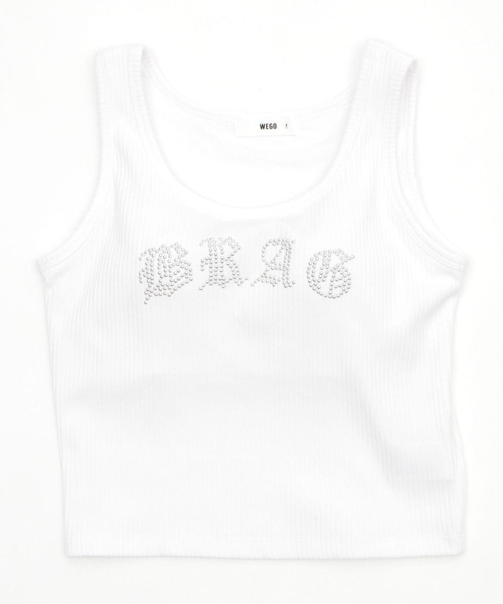 WEGO 【カップ付きインナー】ロゴスタッズカップインタンク 