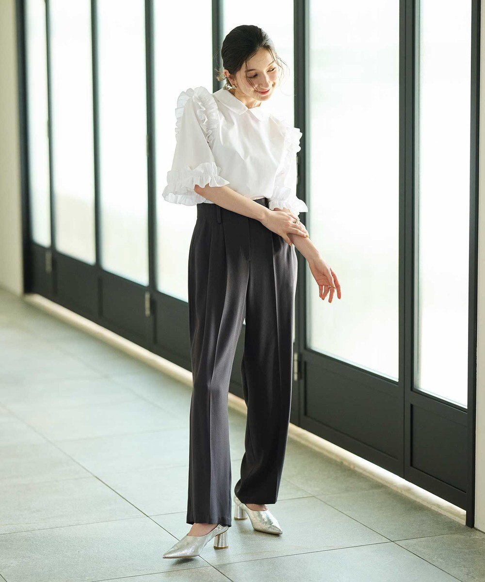 #Newans 2タックセンタープレスパンツ 