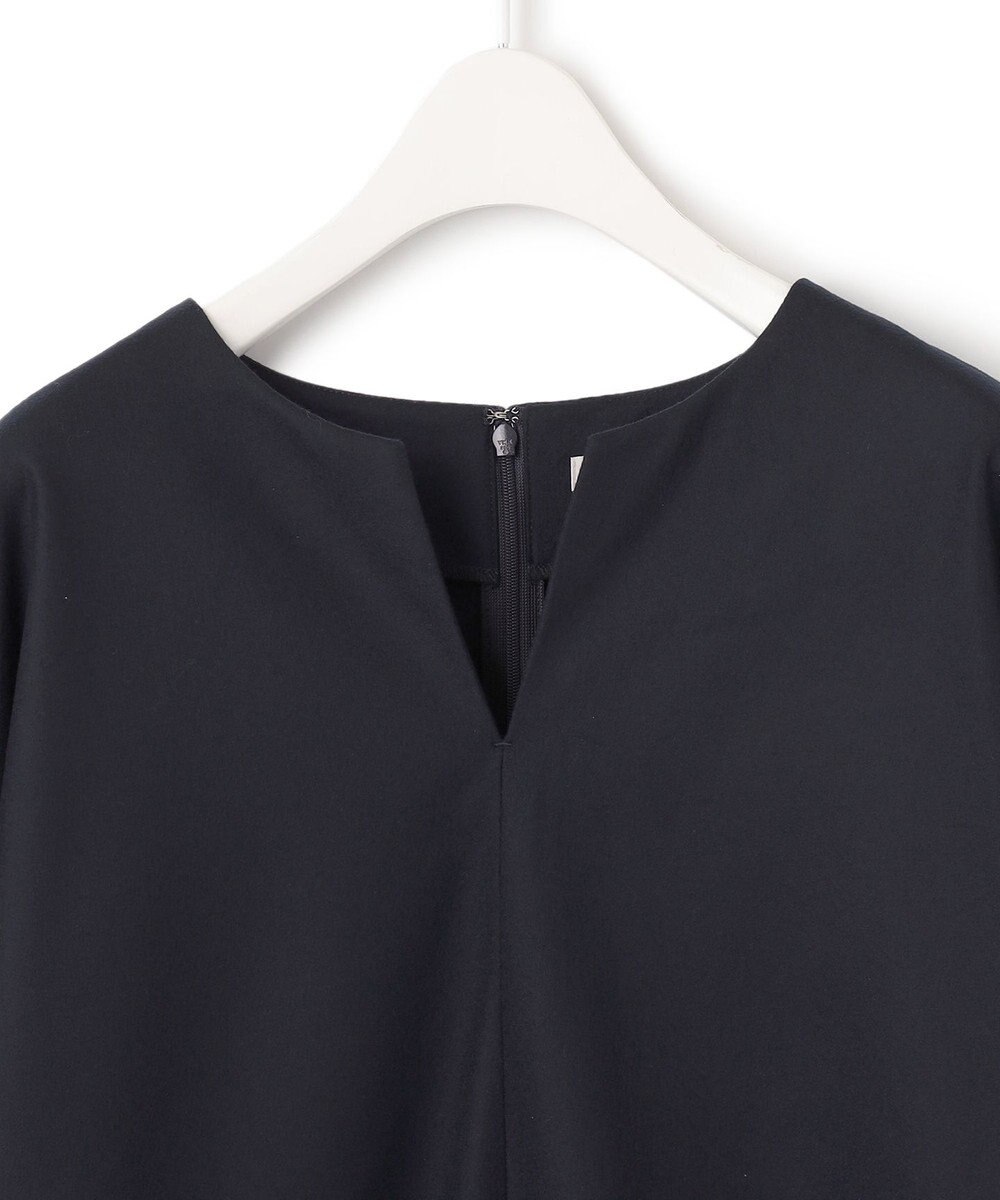 ICB 【洗える・WEB限定カラーあり】 ウールミルドサキソニー キーネックブラウス 